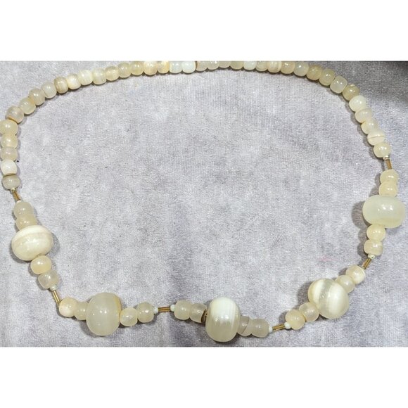 Vintage Chunky Mexican Onyx Beaded Necklace - Picture 4 of 4